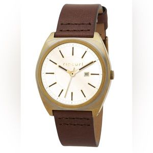 Rip Curl Gold and Brown Men's Watch
